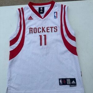 SLIGHTLY WORN ADIDAS ROCKETS 11 YAO JERSEY BOYS L-14-16